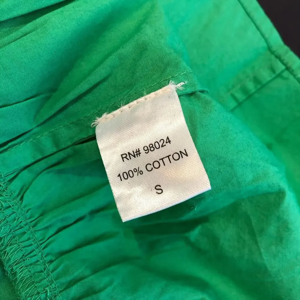House of Harlow 1960 kelly green ruffle trim dress size Small NWT